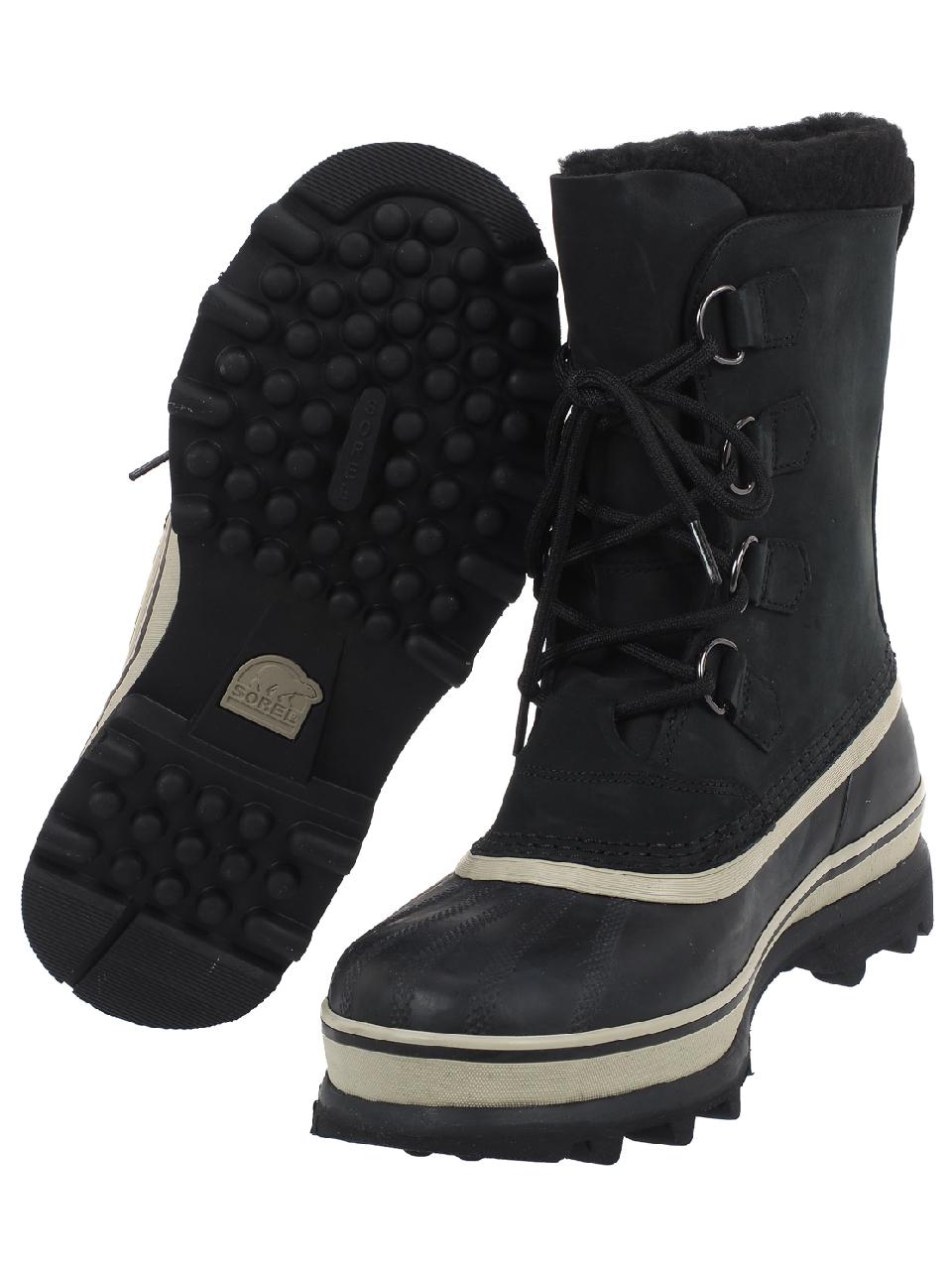 bottes neige après ski sorel caribou black/tusk noir 59766