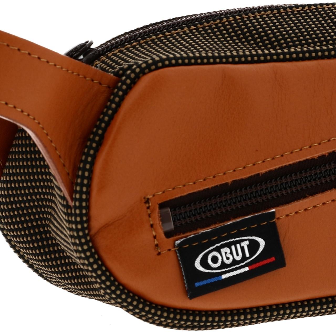 Sacoche boules pétanque Obut Trousse cuir camel bronze Marron 10569