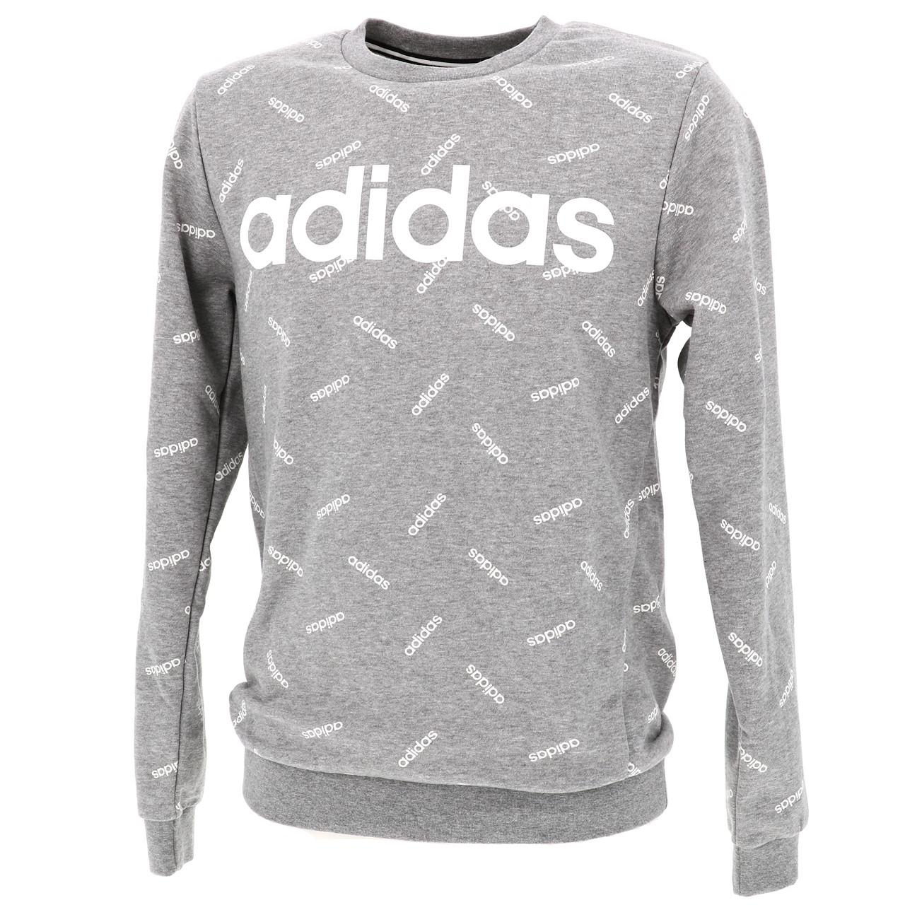 pull adidas gris et blanc